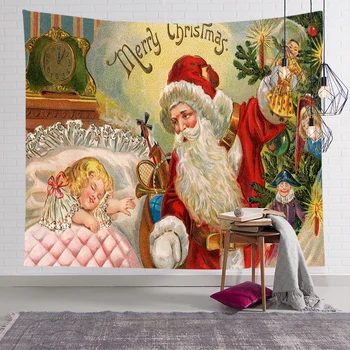 

Christmas style Decor Gilt landscapel Wall hanging Tapestry fabric wall living room mural Yoga beach mat tapiz гобелен на стену