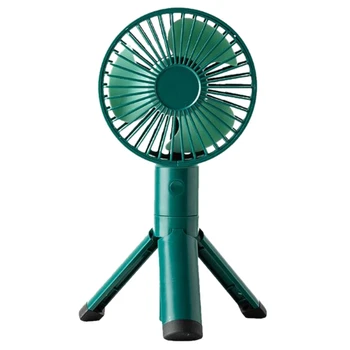 

Green Hand-Held Portable Cartoon Base Fan Mini New Style USB Hand Electric Fan