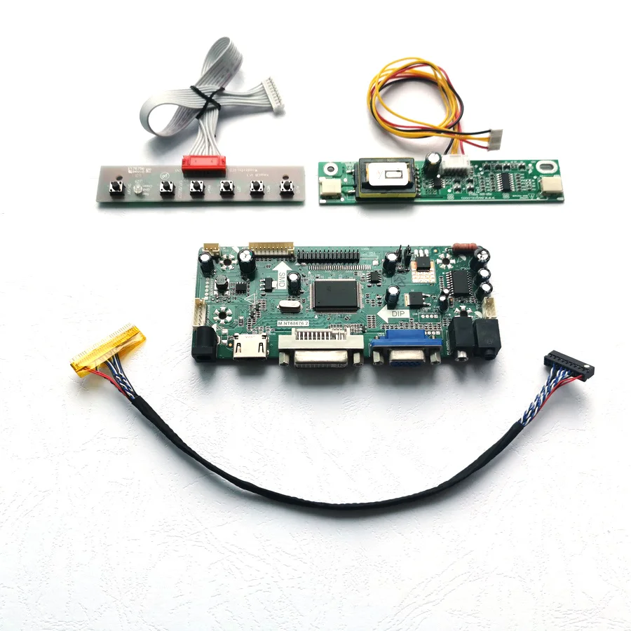Для LM157E1-A2 LM157E2-A2 M. NT68676 дисплей Контроллер привод карты 15," 1280*1024 HDMI+ VGA+ DVI ЖК-панель CCFL LVDS 30Pin DIY kit
