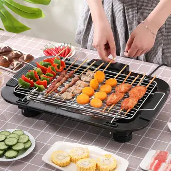 

1pc BBQ Grills Bakeware Electric Oven Griddle Plate Barbecue Stove Electric Grill (EU Plug)