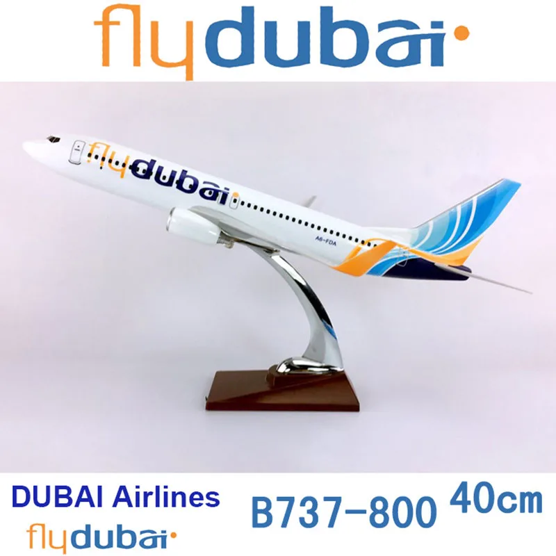 40 см FLY DUBAI 737 B737-800 авиакомпаний 1/111 шкала авиационные модели игрушки самолетов