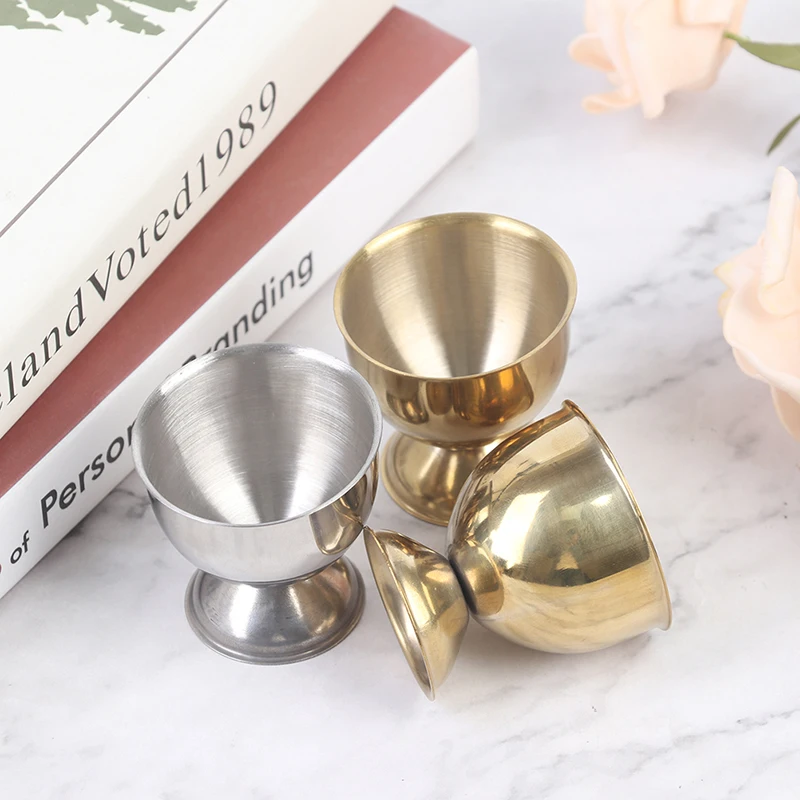 Egg Boiler Mold Cup Egg Cup Holder Stainless Steel Egg Boiling Cup Gold-plated Rust Steel Egg Holder Creative Cup Wine Plate Rack