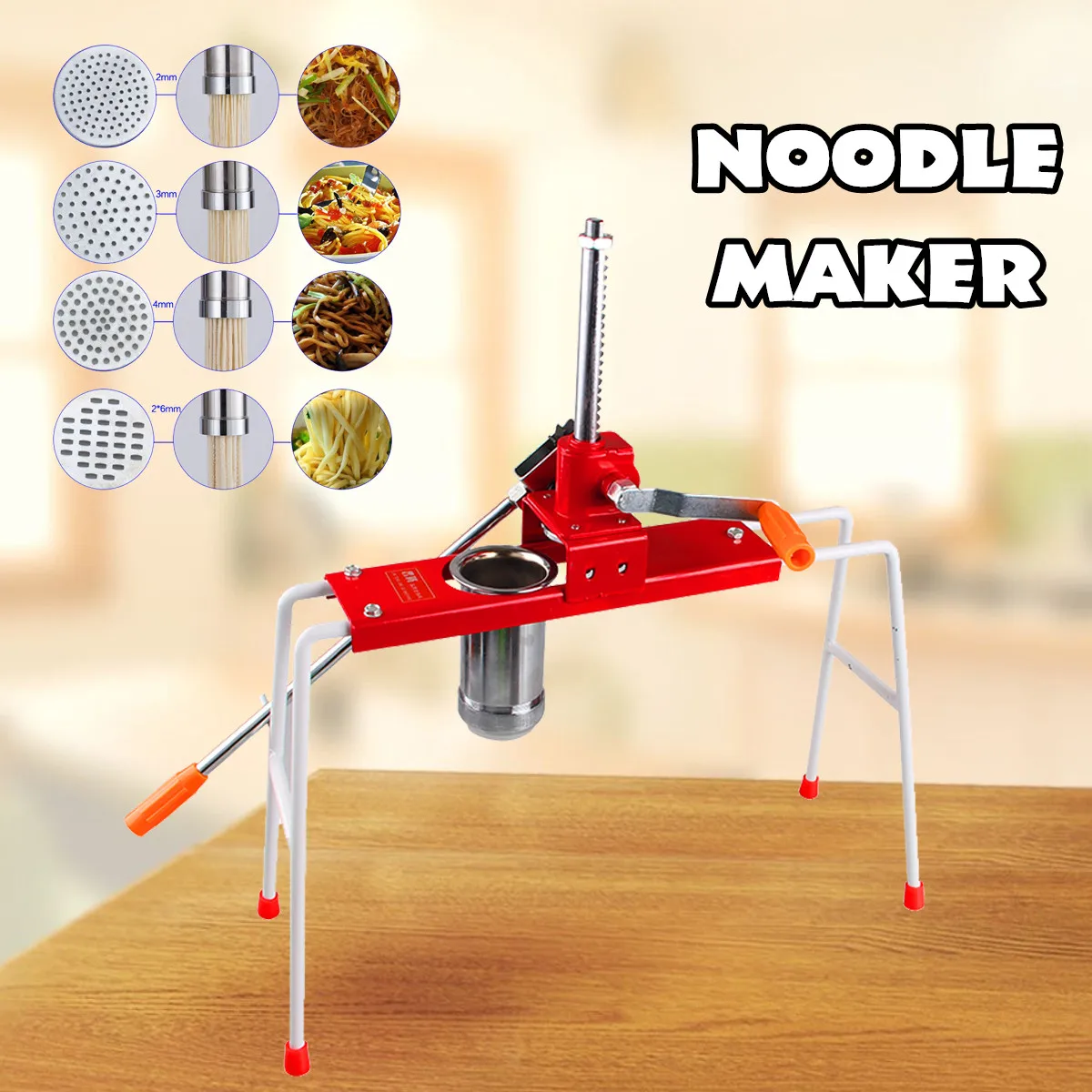  Stainless Steel Noodle Maker Noodle Making Machine Dough Pasta Maker Hand Press Spaghetti Kitchen A - 4000411711105