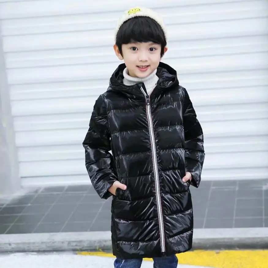 

Fashion laser glossy fabric Oversize down coat winter warm hooded White duck down jacket Modis Kids Clothes Outerwear Y2099