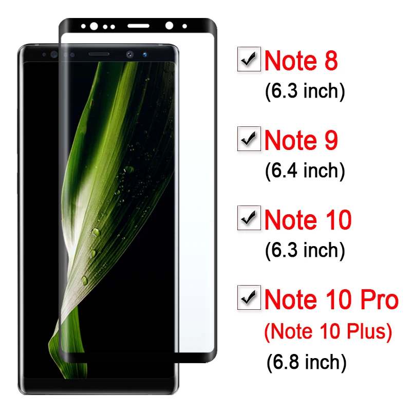 Полный Клей Note10 Защитное стекло для samsung Galaxy Note 9 8 10 Pro Plus протектор экрана на Gs Note9 Note8 закаленное