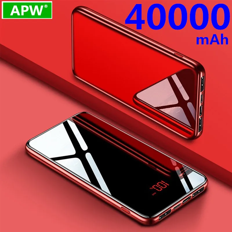 Внешний аккумулятор 40000 мАч для Xiaomi Samsung iPhone Huawei портативное зарядное устройство