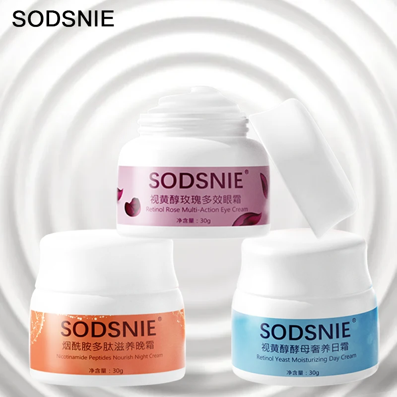 

Facial Skin Care Set Smoothen Wrinkles Firming Lift Anti Aging Brighten Skin Colour Shrink Pores Oil Control Nourish Repair Face