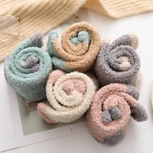 Зимняя махровая Домашняя одежда, пушистые носки для женщин, утепленные, для сна, зимние, японские, Tyle, розовые носки-тапочки для женщин, 102404