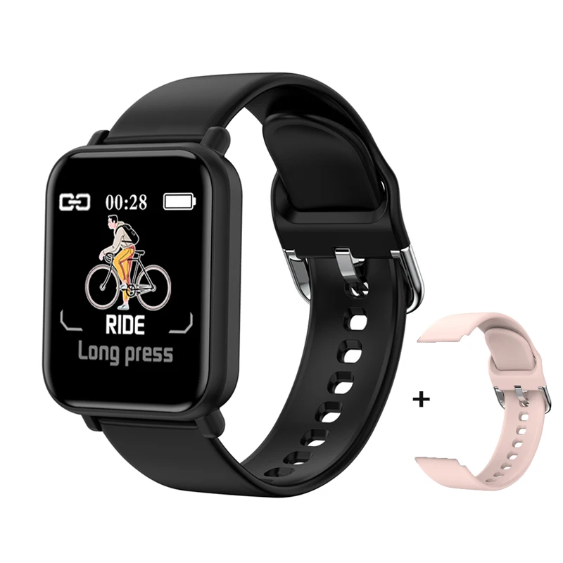 HETNGSYOU R16 женские Смарт-часы для Android Apple Watch IP68 Водонепроницаемые Смарт-часы для мужчин PK P68 P70 B57 - Цвет: ad pink strap