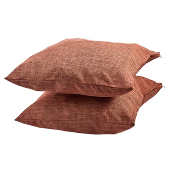 

Pack of 2, Cotton Linen Decorative Square Throw Pillow Cover Cushion Covers Pillowcase, Home Decor Decorations for Sofa Couch Be