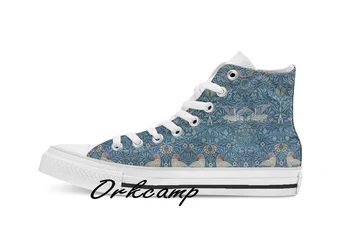 

William Morris quot;Birds 1 Custom Casual High Top lace-up Canvas shoes sneakers Drop shipping