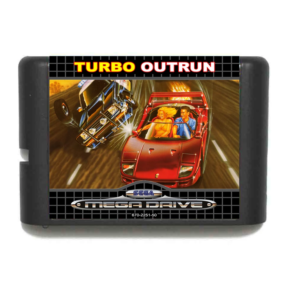 Турбо Outrun 16 бит MD игровая карта для sega Mega Drive для Genesis