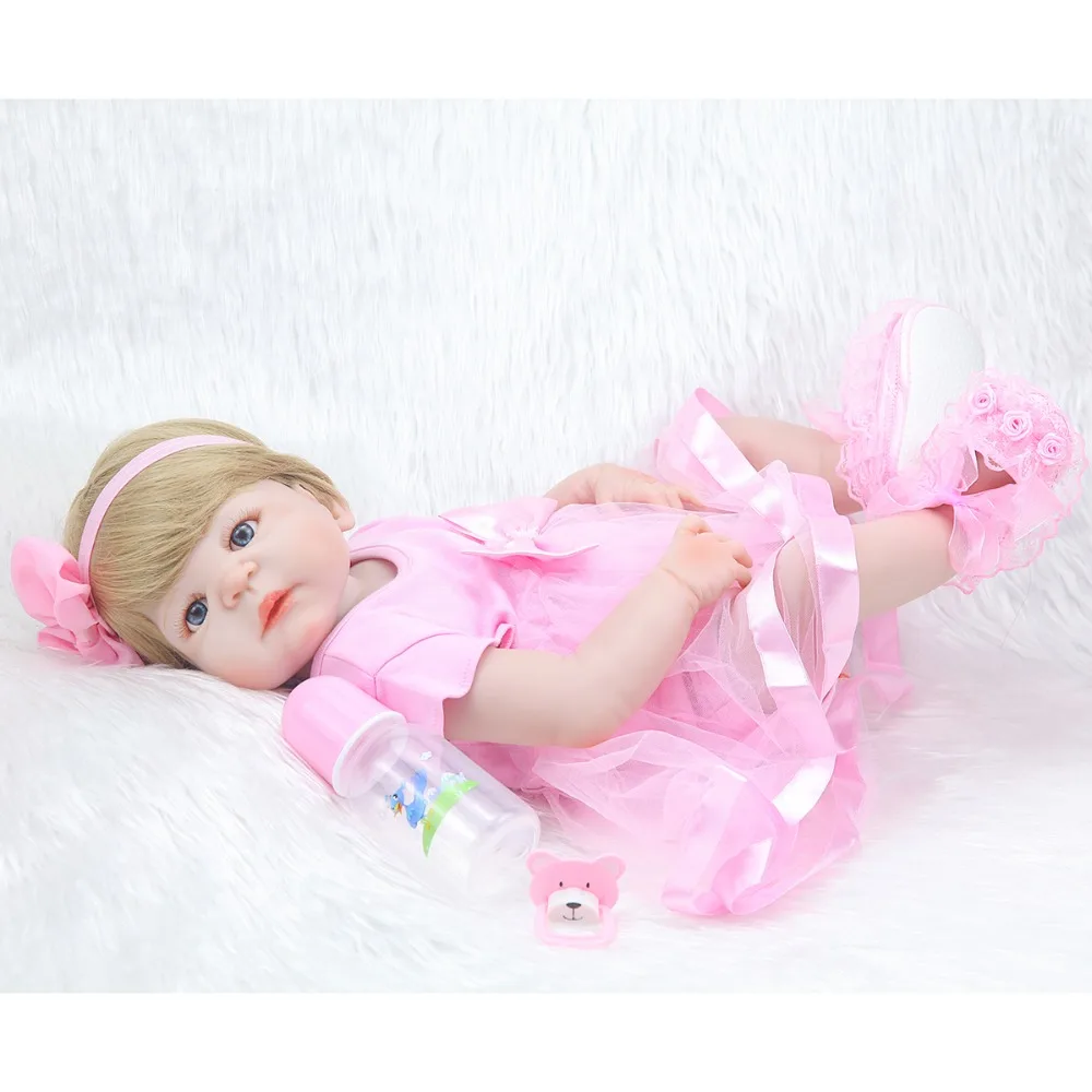 Baby rebirth вся жизнь 55 см ''bebe Reborn Baby силиконовая кукла Live Reborn ручная Реалистичная пластиковая кукла игрушка для отдыха для девочек
