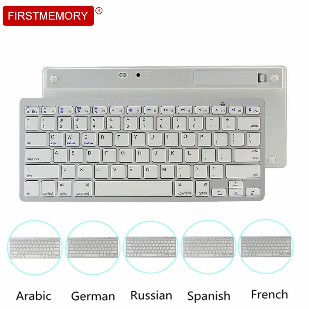 Беспроводная Bluetooth клавиатура портативная тонкая компьютерная мини маленькая