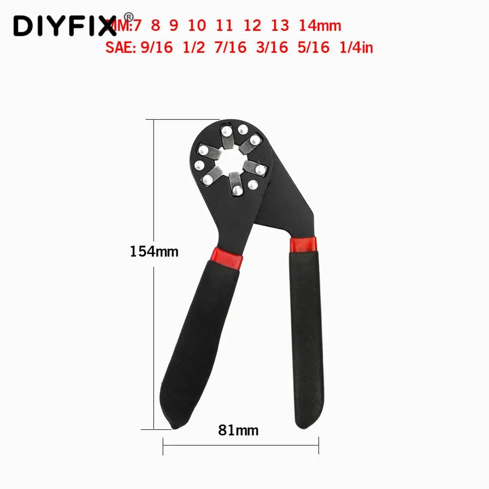 6 inch DIYFIX 6/" Внешние шестигранные плоскогубцы гаечный ключ из высокоуглеродистой стали Универсальный многофункциональный y-образный гаечный ключ для домашнего захвата шестигранный ключ - Цвет: 6 inch
