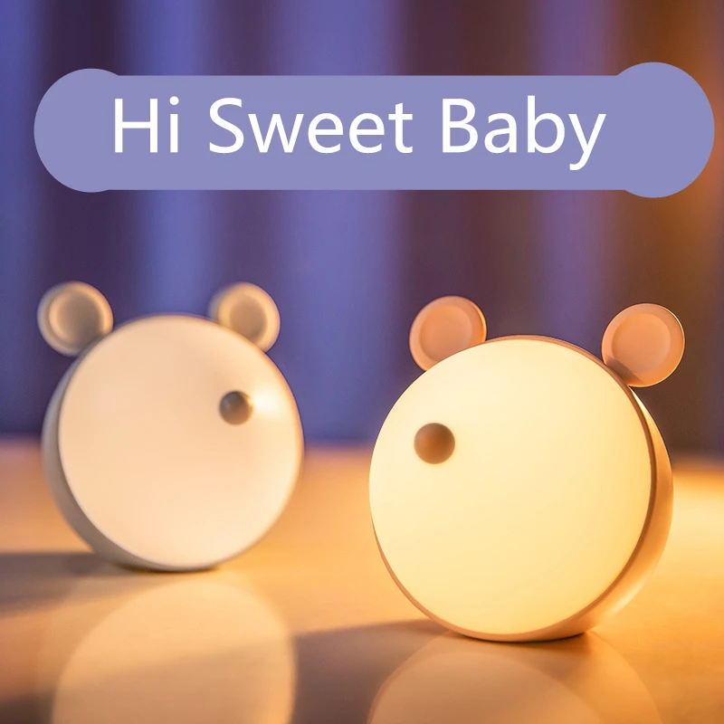 Hamster LED Night Light Remote Control Bedside Night Lamp Color Light