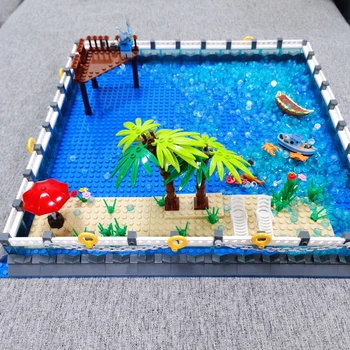 

Old Fishing Store Incremental package Street view Compatible Iegoset 21310 16050 MOC DIY Educational Building Blocks Toys Gifts