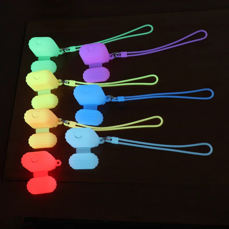 

Silicone Protective Case For Apple Airpods Glowing In Dark Luminous Shockproof Protector Sleeve For Airpodspro Earphone Box