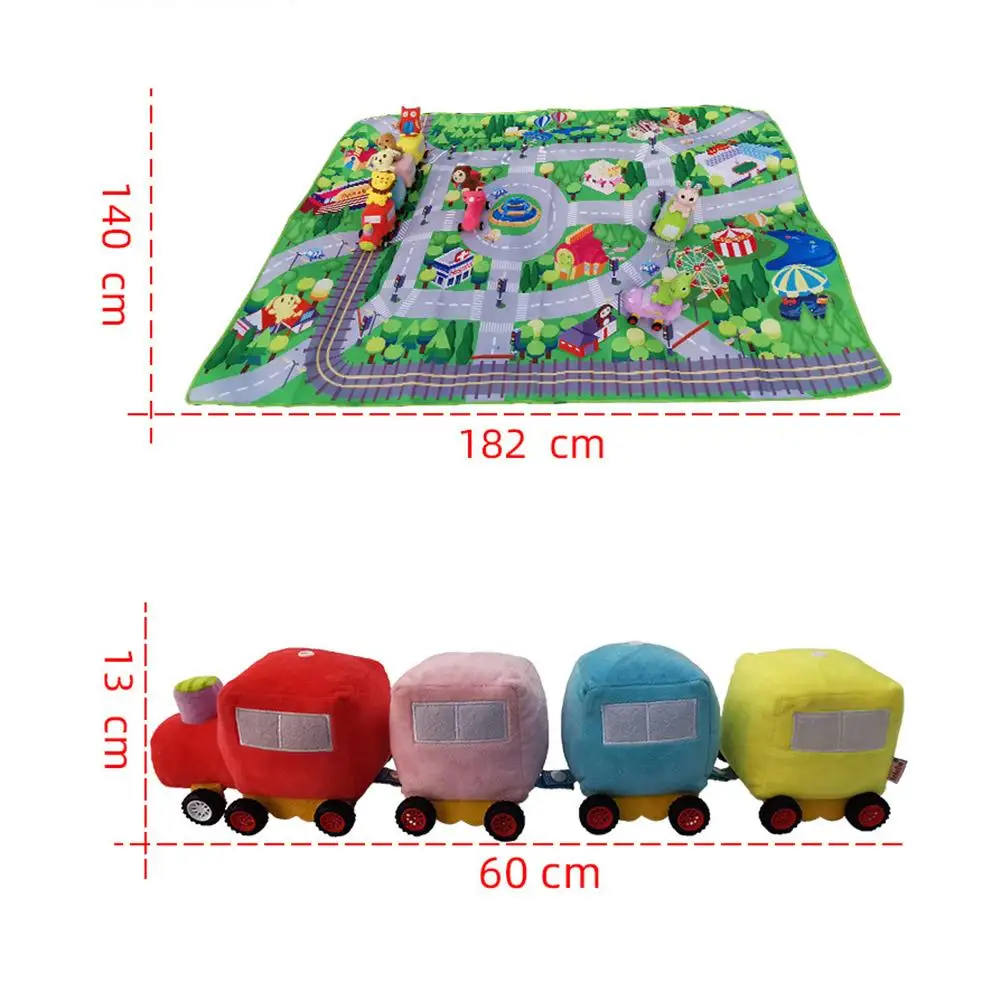 Baby Play Mat And Plush Toys Pretend Play Toys For Tummy Time Multi-functional Baby Game Toys Baby Children Birthday Gifts