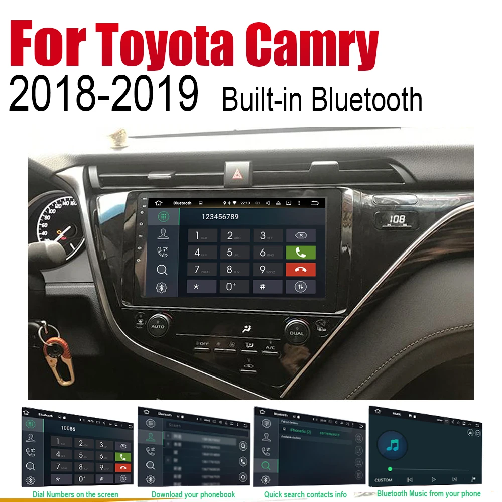 ZaiXi Авто плеер навигатор с GPS, DVD для Toyota Camry~ автомобильное мультимедиа андроид экран системы радио стерео