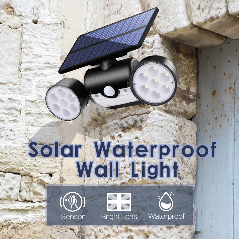 Solar Sensor Light LED Outdoor Lighting Wall Lights Street Lights Sunlight Cold Light Energy Saving Garden Home Decor Garden solar projection lights outdoor waterproof remote control split wall light solar energy storage camping emergency street light