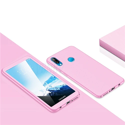 Pink 360 градусов полный Чехол Мягкий ТПУ чехол для huawei P30 Pro mate 20 10 Lite P20 P10 P8 Lite P Smart Honor 10 9 Lite Nova 3i - Цвет: Pink