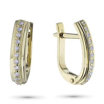 

Earrings in yellow gold with diamonds