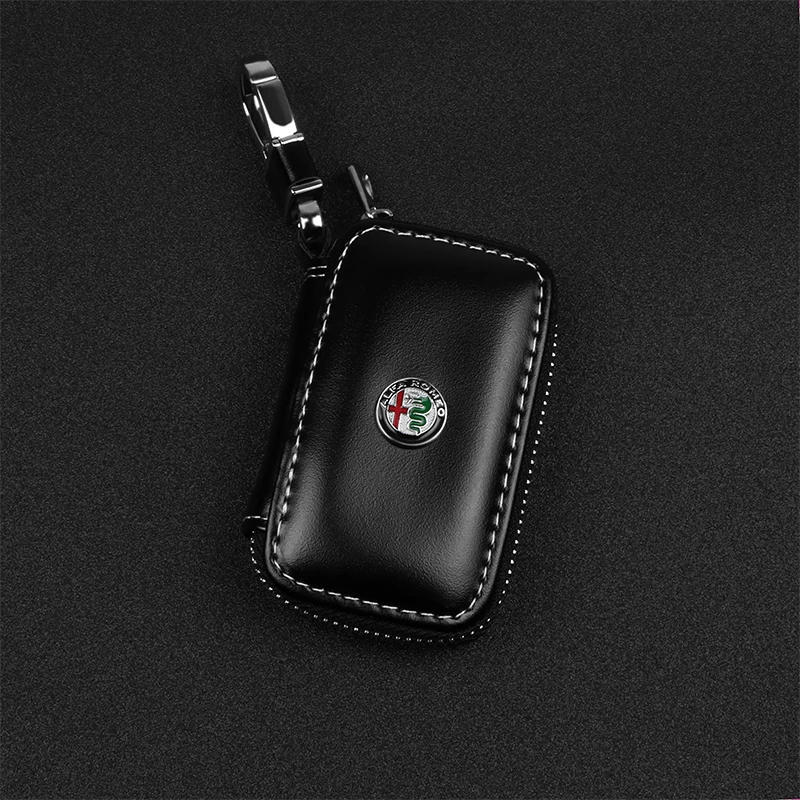 Кожаный брелок для автомобиля на молнии чехол ключей кошельки Чехол ALFA ROMEO 147 156 159