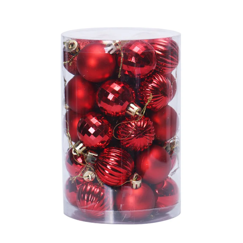 34 шт Рождественские шары наборы 4 см рождественские украшения елочные украшения шары в форме шаров - Цвет: C014-4