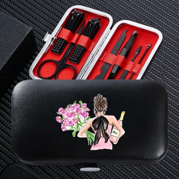 

Flowers Girl 7pcs Manicure Nail Clipper Sets Portable Travel Stainless Steel Trimmer Clippers Cutter Scissors Accessories Tools