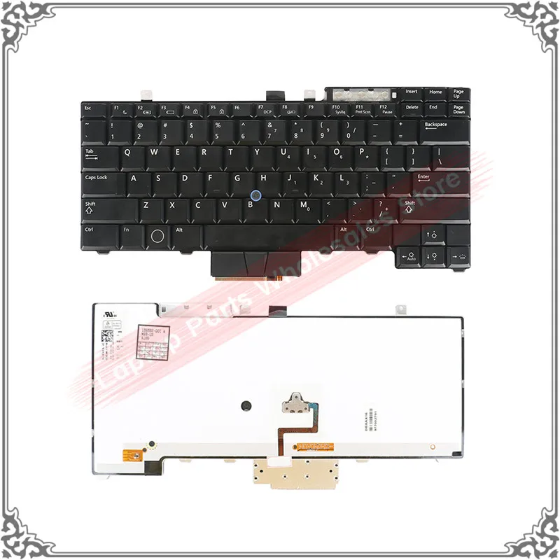 Оригинальная клавиатура США для ноутбука DELL E6400, E6410, E6500, M2400, M4500, PP27L, M4400, клавиатура с подсветкой и указателем положения