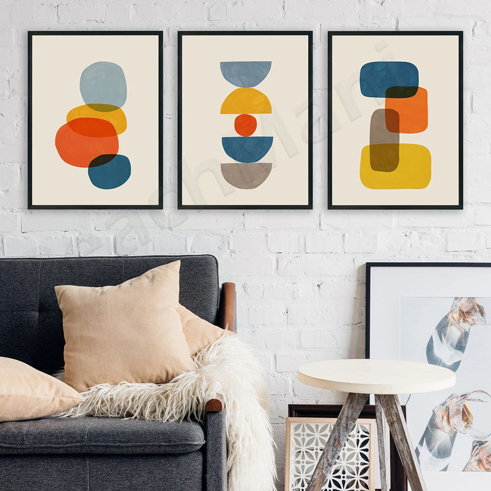 

Modern Prints, Century Modern Wall Art Set, Nursery Colorful Prints,