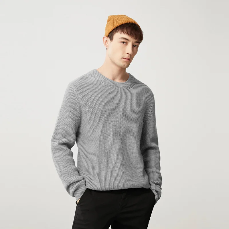 

Tongxiang Sweater Casual Varicosities Woollen Sweater Men Autumn And Winter New Style Silhouette Pullover Sweater Men's 3301