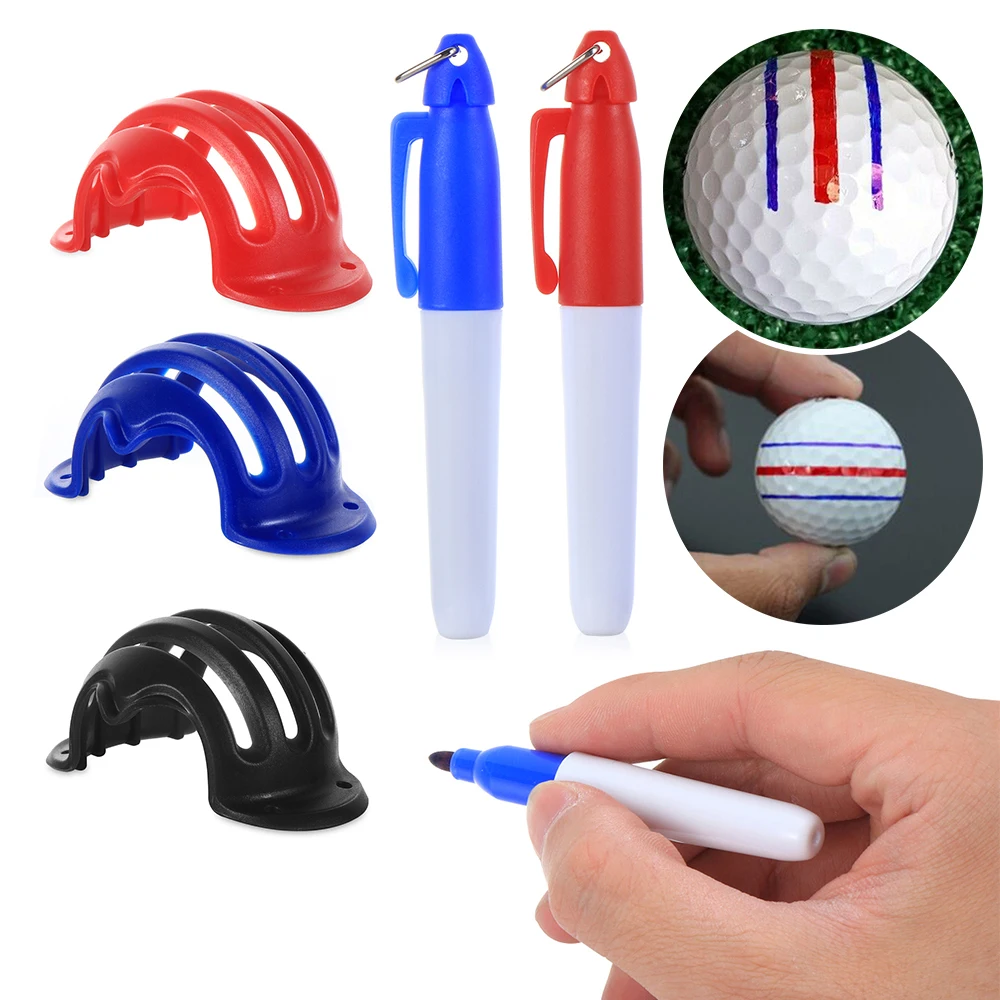 

Golf Ball Line Clip Liner Marker Pen Template Alignment Marks Tool Putting Positioning Aids Outdoor Sport Tool