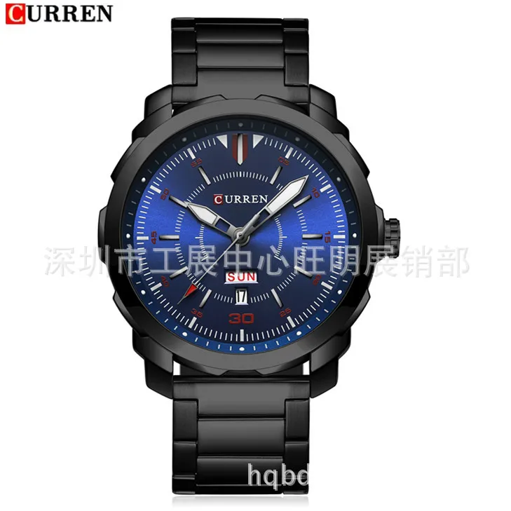 

Curren/Karui En 8266 Men Double Calendar Quartz Watch Casual Trend Watch Alloy Waterproof Watch