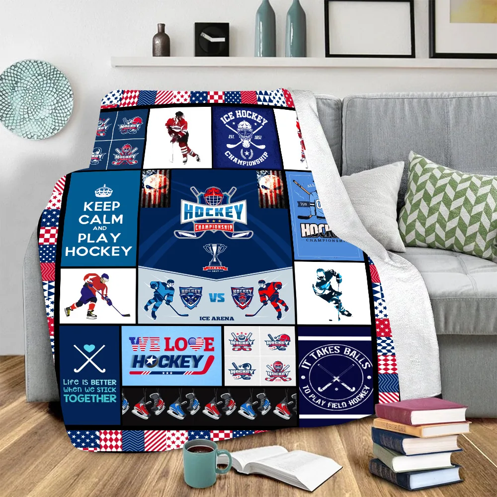 

I Love Hockey Fleece Blanket 3D full printed Wearable Blanket Adults/kids Fleece Blanket Sherpa Blanket Drop Shipping 02