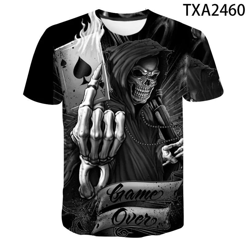 

New 3D Printed T-shirt Gothic Men Women Children Fashion Casual Short-Sleeved T-shirt Boy Girl Kids Streetwear Cool Tops Tee