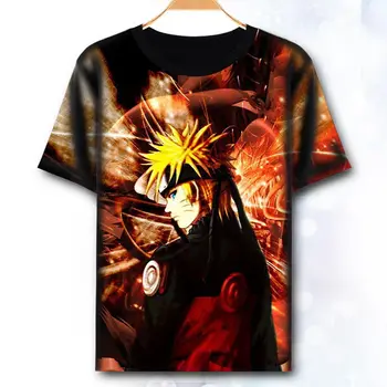 

2019 Cartoon Summer T Shirt Short Sleeve Street Style 3D Anime T-Shirt Men Brand Fashion Naruto Tops Tee Shirt