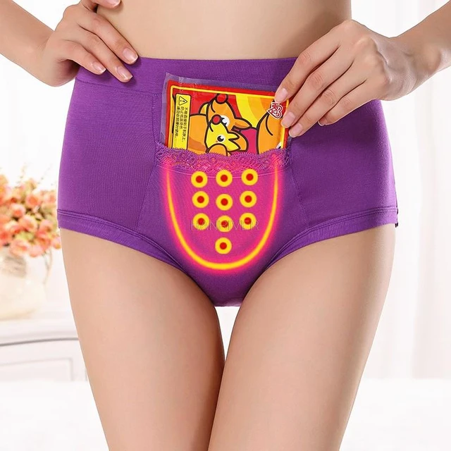 Female Physiological Pants Warm Leak Proof Menstrual Period Panties Mid  Waist Underwear Healthy Cotton Pocket Seamless Briefs - AliExpress