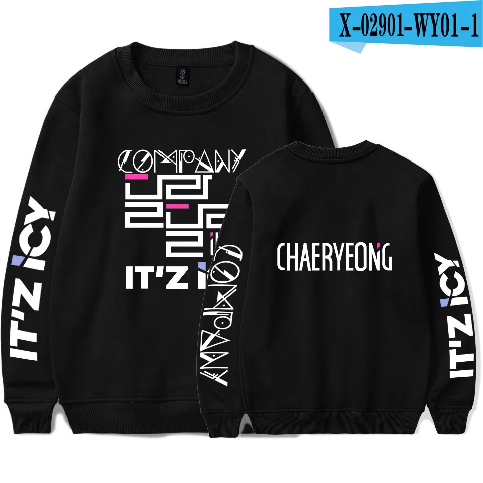 ITZY толстовка женская Горячая комбинация эксклюзивная толстовка с капюшоном модная Популярная Корейская осенняя и зимняя одежда XXS-4XL - Цвет: 1
