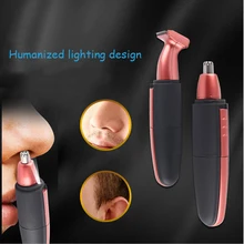 Новая Водонепроницаемая лампа Обрезка волос для носа mer батарея электробритва для удаления волос в носу Мужская Обрезка волос Угловой Инструмент для обрезки