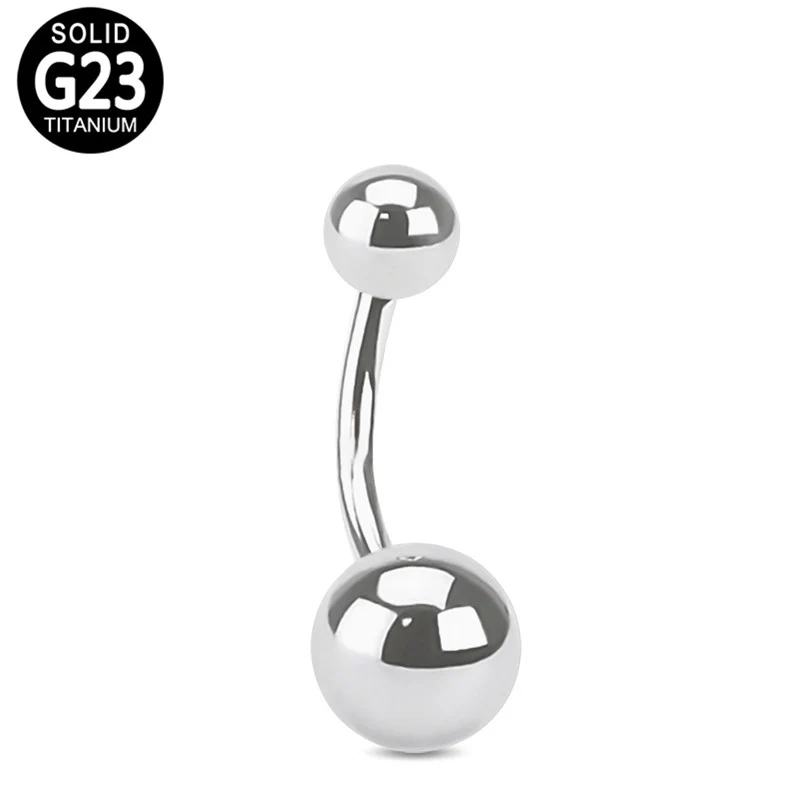 G23 титановый пирсинг пупка Кольца Бар штанга Bellybutton ювелирные изделия кольцо для