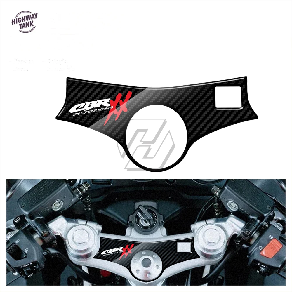 3D Carbon-look Upper Triple Yoke Defender Case for Honda CBR1100XX 1996-2006 Motorcycle Triple Yoke Defender
