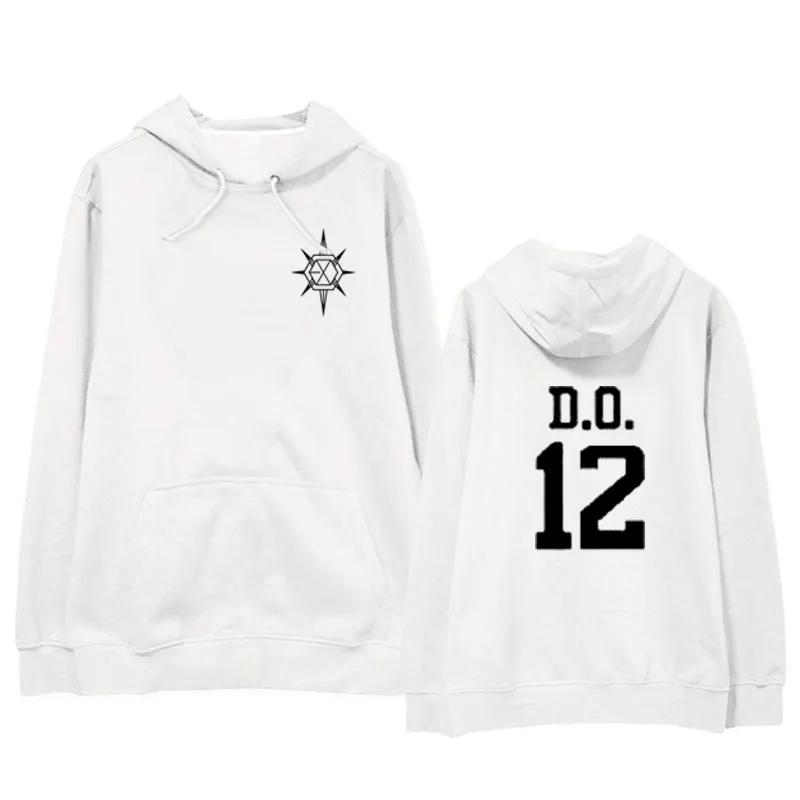 Mainlead EXO PLANET#5-разведочные хлопковые Толстовки BAEKHYUN CHANYEOL Толстовка SEHUN - Цвет: DO WHITE