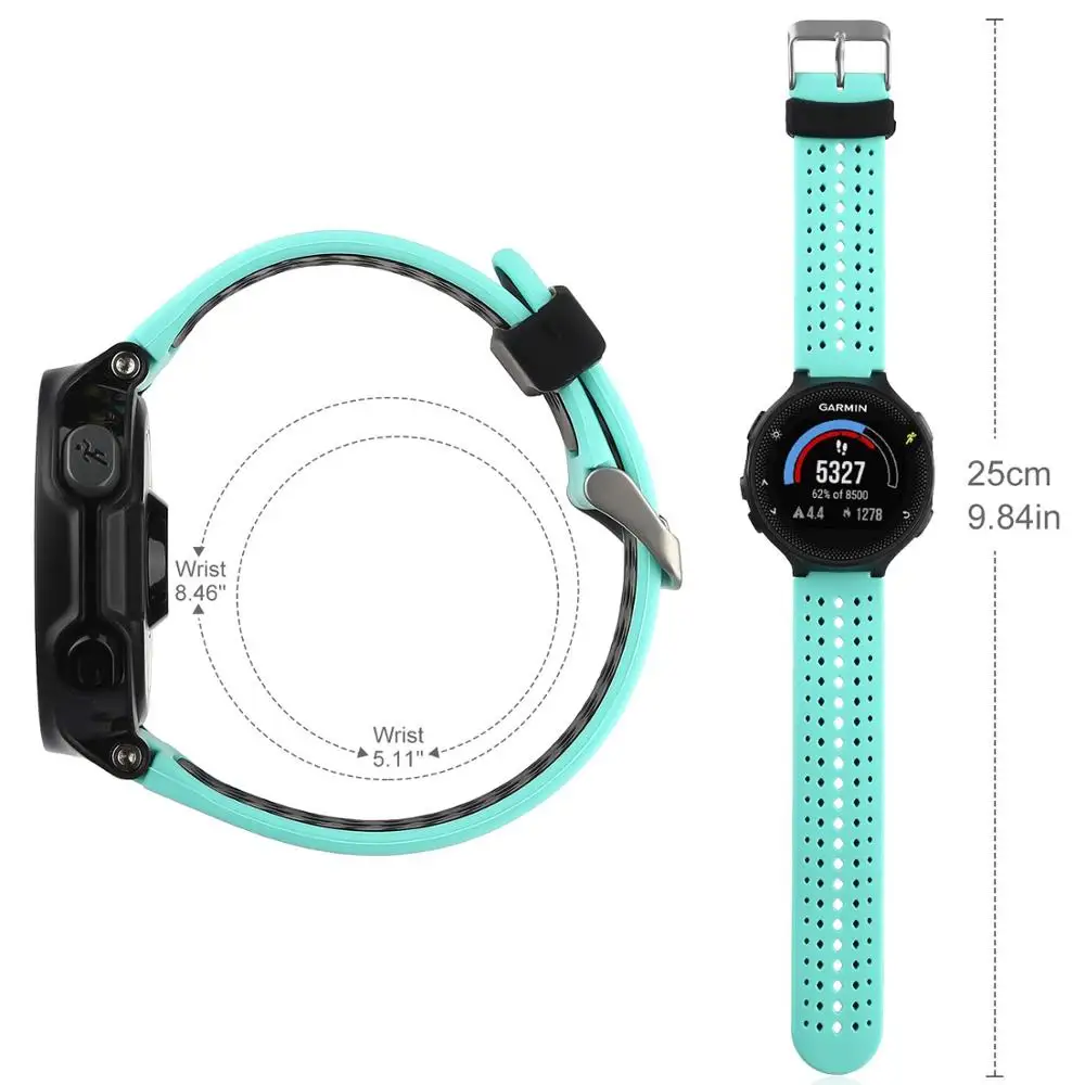 

Bands Replacement for Garmin Forerunner 235 220 230 620 630 735XT Soft Wristband Strap for Garmin Approach S20 S6 Silicone Band