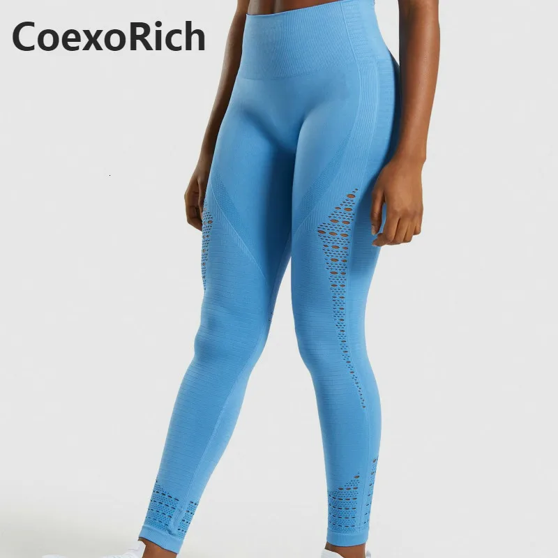 

Women Long Sports Yoga Pants High Waist Workout Gym Sport Leggings Fitness Legging Energy Hollow Seamless Running Tights Woman