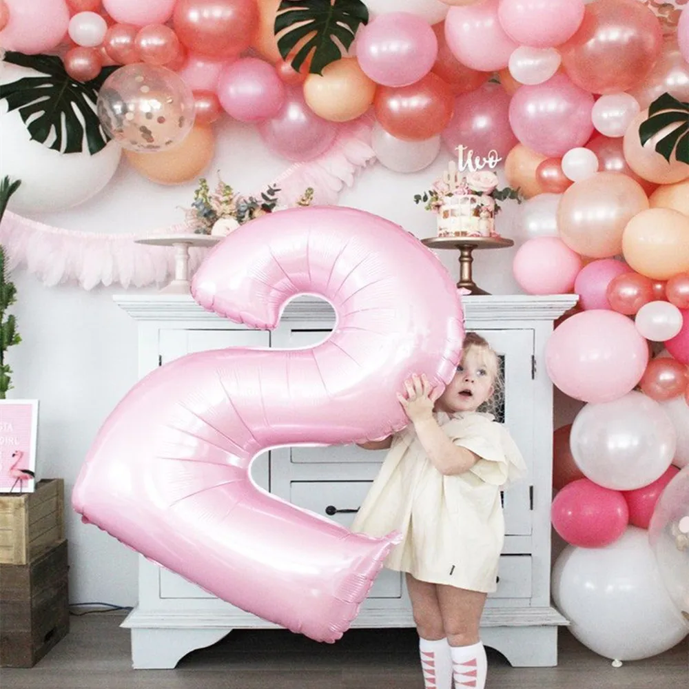Foil Number Balloon Festival-Balls Macaron Wedding-Decoration Baby Shower Birthday-Party