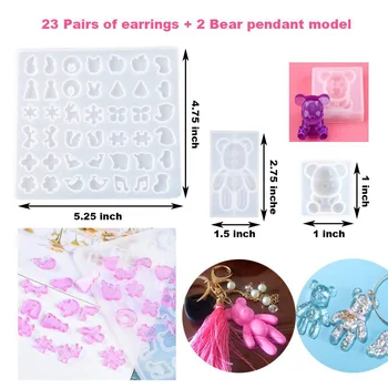

229pcs Decorating Tool Assorted Non Stick Silicone Heat Resistant Craft DIY Pendant Making Casting Practical Jewelry Mold Set