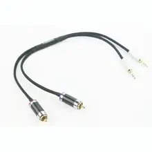 2 x 3 5mm to RCA Audio Adapter Headphone Audio Adapter Cable 1 FT 0 3M for PHA 3