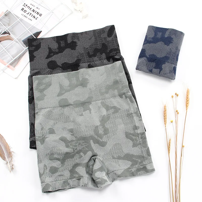 

Fitness Women Shorts Seamless Camouflage High Waist Push Up Elastic Tummy Control Compression Workout Shorts Spandex Shorts Girl